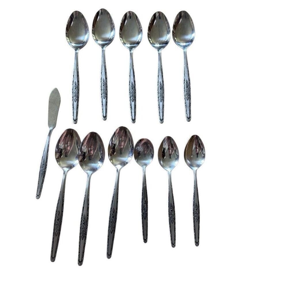 Interpur INR3 Lot Of 11 Spoons And Butter Spreader In Original Box Korea